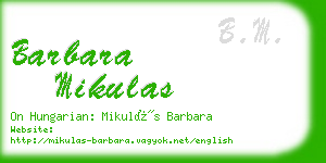 barbara mikulas business card